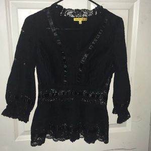 Catherine malandrín lace top sz S